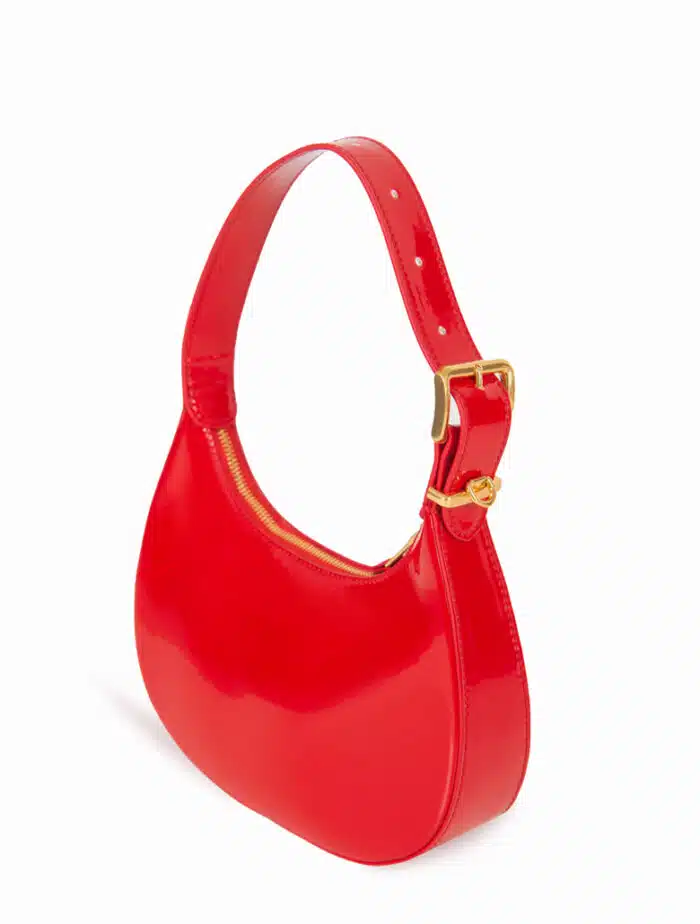 schicke rote handtasche aus leder
